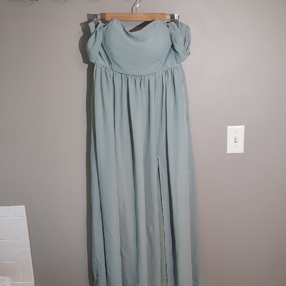 Birdy Grey Strapless Sage Green Dress - Picture 5 of 10